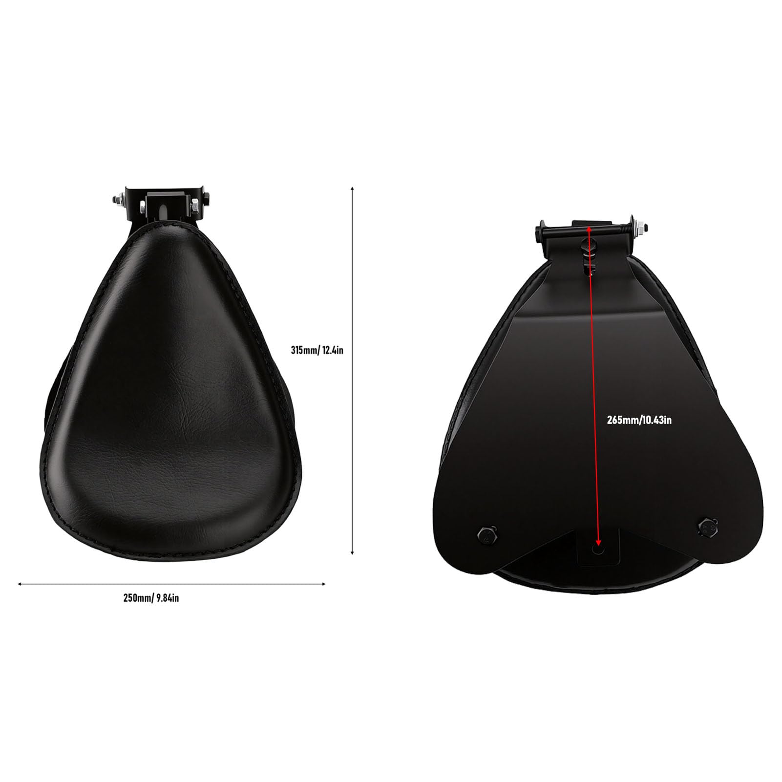 Akozon Kit de Siège à Ressort de Moto pour Siège Solo, Style Rétro