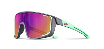 Julbo Lunettes de soleil - Fury Junior - de 7 à 12 ans - Gris/Mint - Catégorie 3