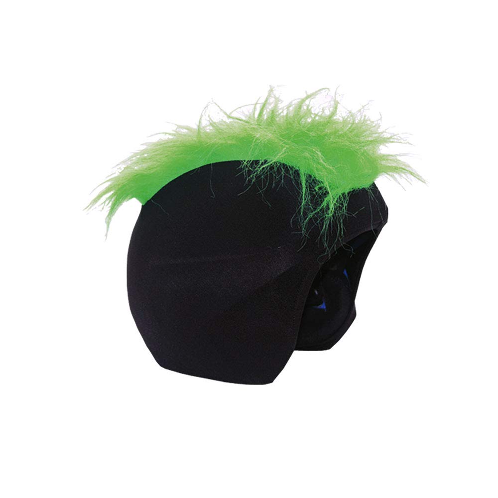 COOLCASC® Cheveux Verts - Couvre Casque Ski Enfant Universel - Personnalisez Votre Casque avec Une Housse Ski protectrice, Originale et Amusante - Accessoires Ski - Taille Unique
