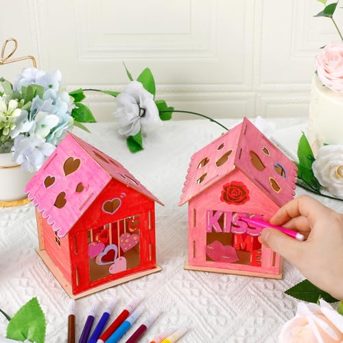 Wenqik9pcsvalentinesdaycraftdiywoodhouseforkidsvalentinewoodenhousewithcolorsmarkers12colorsvalentinesdaydiygraffiticraftsforkidsadultsbeginnersgiftartpaintparty Urban Country Home Decor Wenqik 9 pcs valentine s day craft diy wood house for kids valentine wooden house with colors markers 12 colors valentines day diy graffiti crafts for kids adults beginners gift art paint party urban country home decor