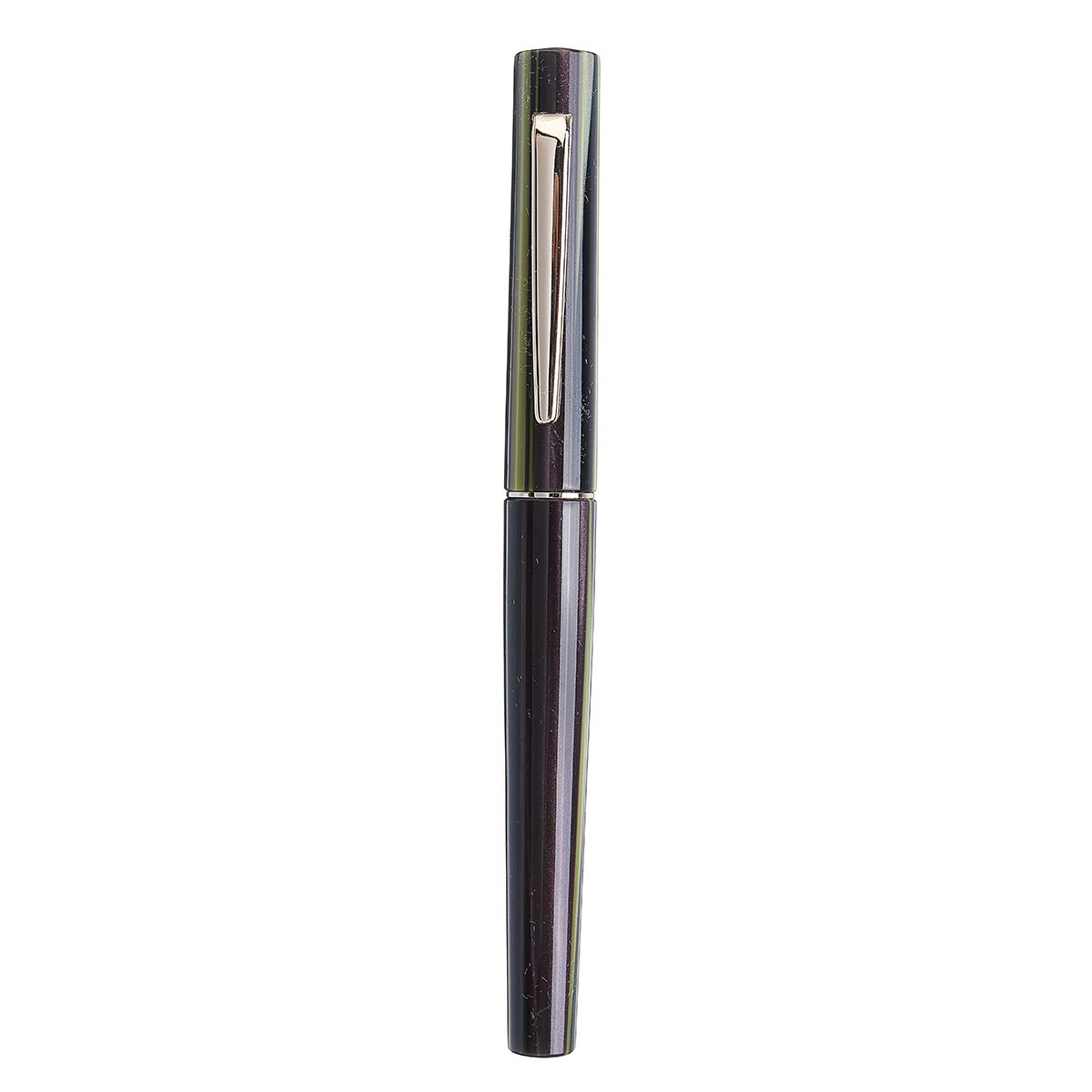 VIDOO Acryl Streifen Füllfederhalter Ef/F 0.38 Mm 0.5 Mm Nib Büro Schreiben Stift Unterzeichnung Geschenk-Set - Grün - Ef