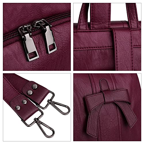 Image of Uromee Backpack Purse for Women Vegan Leather Ladies Fashion Travel Shoulder Bag Convertible