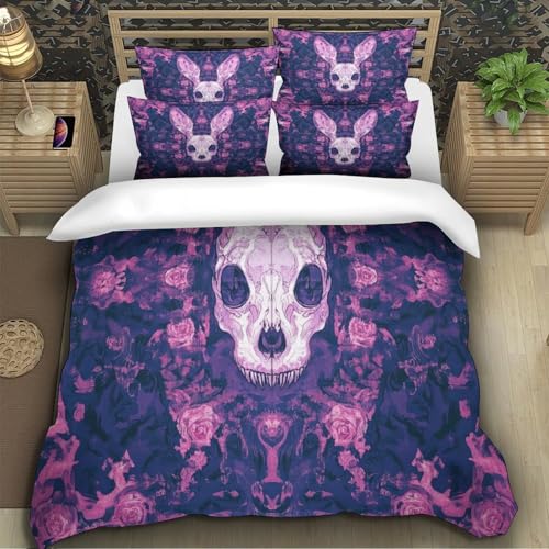 Housse de couette hypoallergénique violette 200x200 microfibre