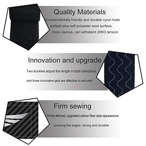 NICEDACK Bike Wheel Straps for Rack, Bilateral Adjustable Bicycle Rack Strap, MTB Wheel Stabilizer Straps Keep The Bicycle Wheel from Swing Collision, Lengthen 28.7″ 2 Pack.