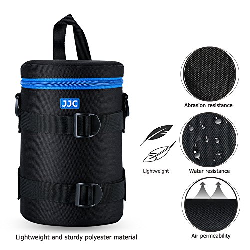 Image of JJC Deluxe Lens Case Pouch Bag for Canon EF 70-200mm f4L IS II USM /EF 28-300mm f3.5-5.6 L IS USM, for Nikon AF-S 70-200mm f4G ED VR /AF-Nikkor 80-200mm f2.8D ED & More Lenses below 4.3 inch x 7.4 inch(D x L)