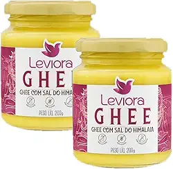 Kit 2X: Manteiga Ghee com Sal do Himalaia Sem Lactose Leviora 200g