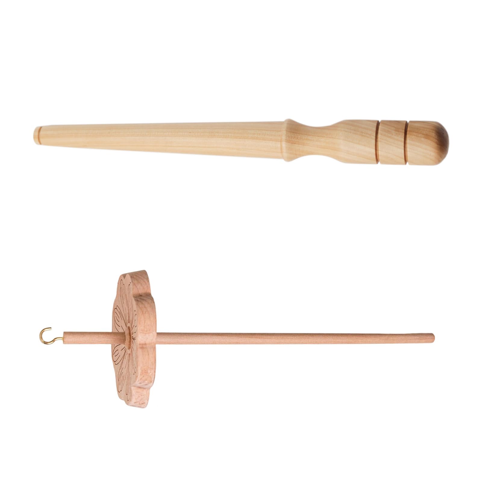 Xjdzineq Spindle in Wooden Yarn Flower-Shaped Practical Wooden for Craft Enthusiasts Top Whorls Yarn