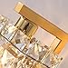 Wall Light Modern Crystal Sconce Gold Fixture Elegant Home Decor Lighting Hardwired E14 Lamp, Square Prism Sconces for Bedroom Bedside Liv