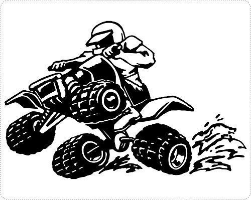 Autocollant sticker macbook laptop quad cross moto...