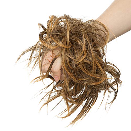 Scrup On Fluffy Hair Extensions Updo ChigT1589-Bnon Donut Mled Hair Bun Synthet