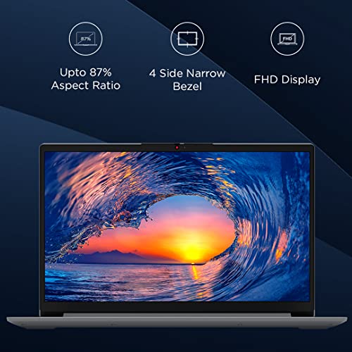 Lenovo IdeaPad Slim 1, AMD Ryzen 5 5500U, 16GB RAM, 512GB SSD, HD, 15.6", Windows 11 Home, MS Office 21, Cloud Grey, 1.61Kg, 82R400ERIN, Integrated AMD Graphics, 1Yr ADP Free, Thin and Light Laptop view 2
