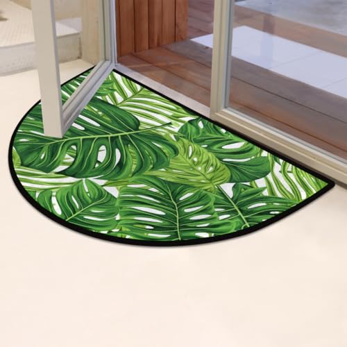 Tapis d'intérieur feuilles de palmier vert design premium - 7