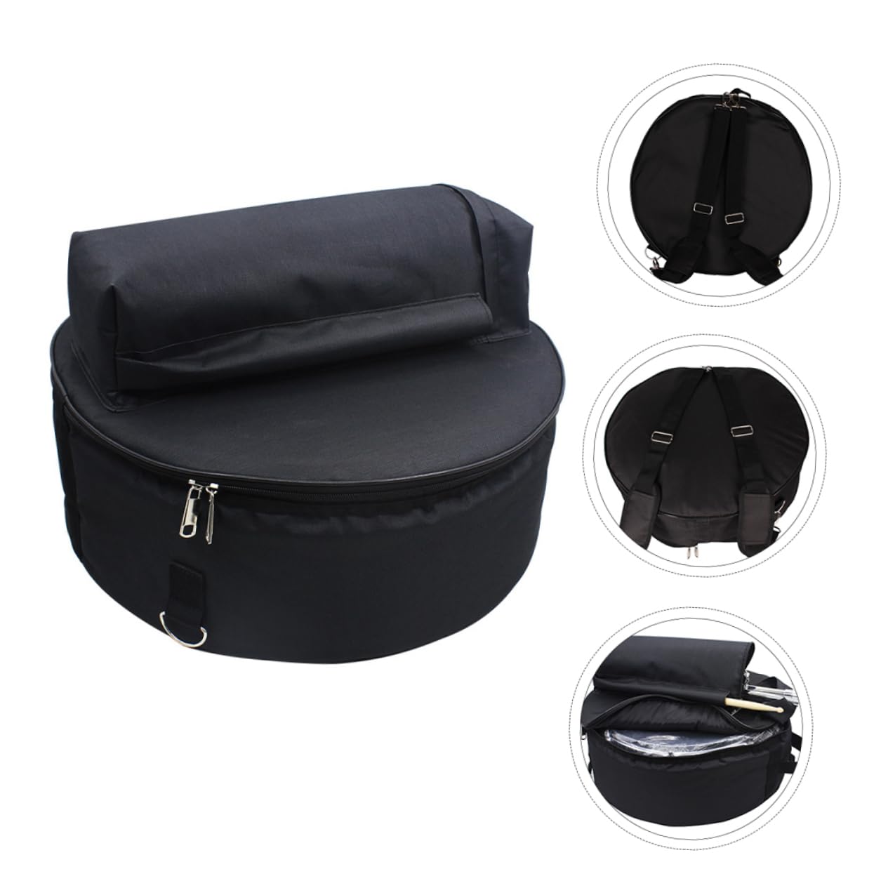 Toddmomy Oxford Cloth Drum Backpack Large Capacity Storage Bag Adjustable Shoulder Straps Waterproof Gig Bag for Percussion Instruments