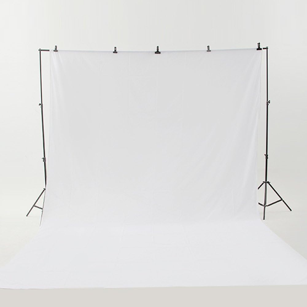 Sofoto 10x20FT / 3x6M White PRO 100% Cotton Pure Muslin Collapsible Backdrop Background Screen for Photo Video Photography Studio and Television (Background ONLY)โ White BD2002 36 W