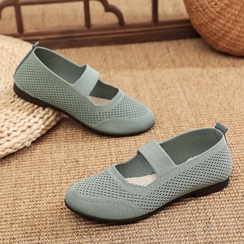 Women's Orthopedic Walking Flats, Arch Support Round Toe Elastic Band Flats, Comfortable Casual Slip-ons Shoes4