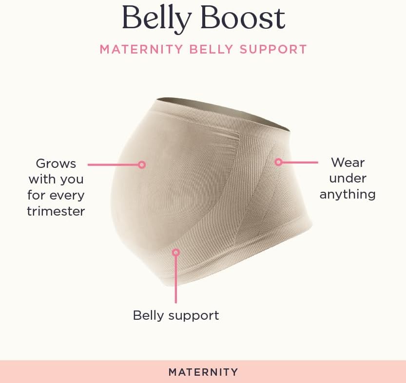Belly Bandit Belly Boost Maternity Support Band - Ultra-Soft Pregnancy Abdominal Band w/ Breathable Knit - Comfortable Discreet Stretch Support for Growing Bellies & Lower Back Relief - Image 5