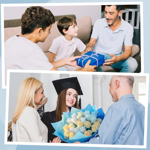 Image of woric 160 Sheets Blue Tissue Paper for Gift Bags 20 X 14 Inches | Baby Blue Wrapping Paper Bulk for Crafts Baby Shower Boy Birthday Bachelorette Party Decorations