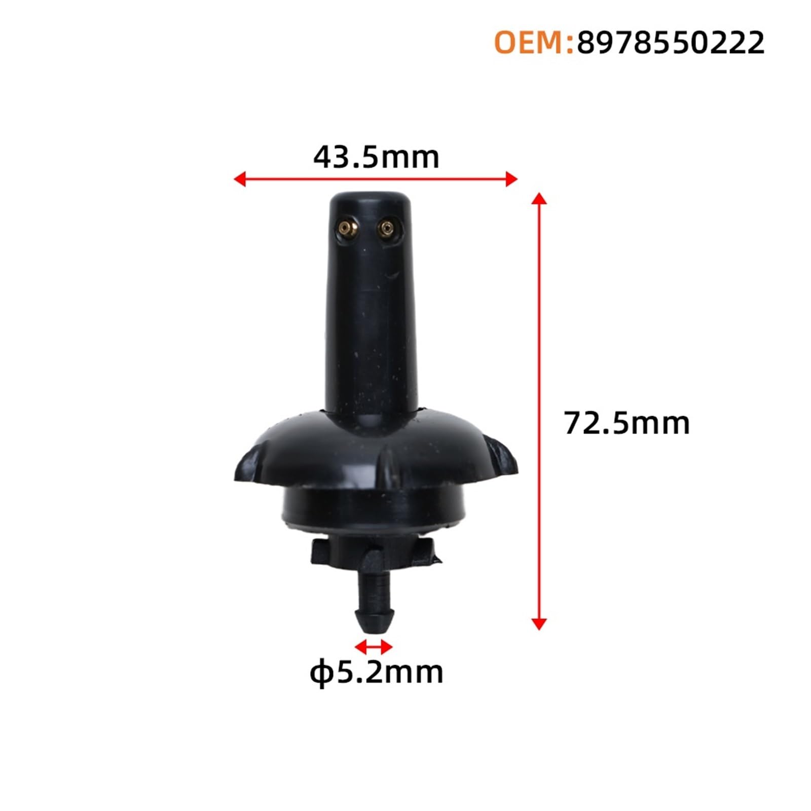 Pompa spryskiwacza Pasuje do Isuzu NPR NQR akcesoriów samochodowych 8980101720 8978550222 Dysza spryskiwacza szyby przedniej Pompa płynu(5PCS)