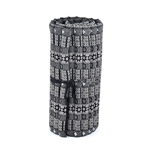 Image of Leewadee - Foldable Floor Mattress - Japanese Roll Up Futon -Trifold Tatami Mat- Guest Floor Bed - Camping Mattress - Thai Massage Mat, Kapok Filled, 75 x 28 inches, Black