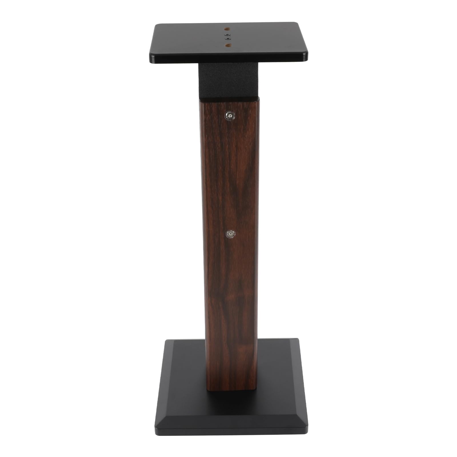 Soporte para altavoces de 65 a 85 cm, altura regulable, juego de 2 unidades, soporte para altavoces satélite, capacidad de carga de 30 kg (color nogal)