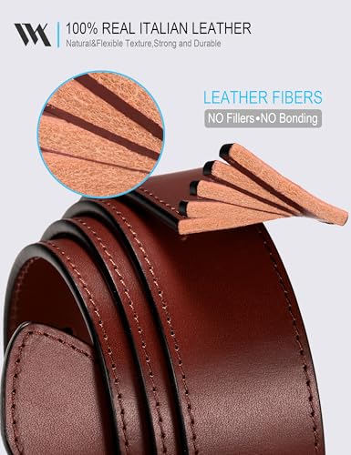 Image of WOLFANT Men's 35mm Dress Casual Belt in Gift Box,100% Italian Full Grain Real Solid Leather