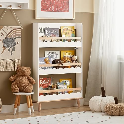 SoBuy KMB77-W 3 Tiers Children Kids Bookcase Book Shelf Storage Display Rack 2 51kol6ccROL. AC