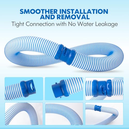 image for AMZCOM 7-Pack Pool Vacuum Hose for Zodiac MX6 MX8 39Inch Twist Lock Po