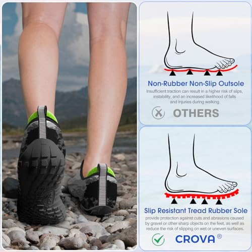 Image of Built-in Heel Grips Water Shoes for Kids Girls Boys Hiking Wide Barefoot Swim Beach Pool Big Kid