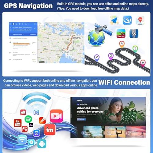 Autoradio Android 14 Alfa Romeo Mito 2 DIN GPS Bluetooth écran 7 pouces