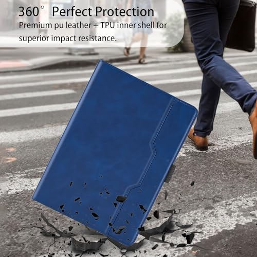 Étui pour Lenovo Idea Tab Plus 2025 en cuir PU bleu multi-angles - 6