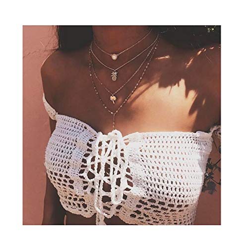 doublelovely Choker Necklace for Women Long Mary Tassel Pendant Chain Necklaces & Pendants