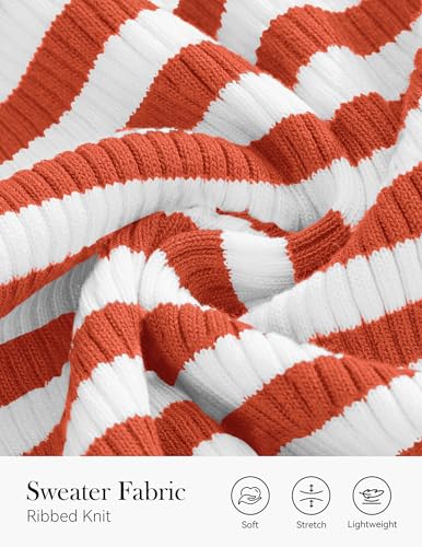 Image of PRETTYGARDEN Summer High Neck Striped Tank Tops for Women Casual Sleeveless Sweaters Basic Ribbed Knit Slim Fitted Shirts