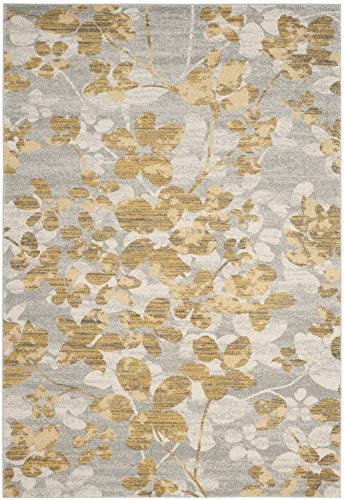 Tapete SAFAVIEH Evoke Collection 5'3" x 7'6" Gris y Dorado miniatura 1