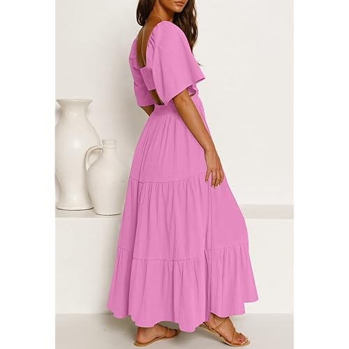 green and navy striped maxi dress Striped T-Shirt Midi Dresses main image 0
