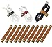 10 Pcs Leather Cable Straps Cable Tie Wraps Cord Management Holder Keeper Earphone Wrap Winder Wire Ties Cord Organizer for Work and Travel