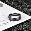 Zakk 6mm 8mm Titanium Ring Brushed Dome Engagement Wedding Band for Men Women Silver/Black Comfort Fit (Black 6mm,Size W 1/2) #1