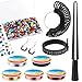 Ringmaß Messgrößen Werkzeugset Ringgröße Dorn Stick Finger Gauge Ring Sizer Mess Schmuck Werkzeug Set Ring Measurer mit Schmuckdraht Natürlicher Edelstein (300pcs Set)