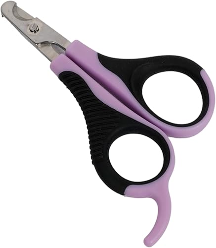 PURPLE - Cortaúñas profesional para mascotas, fácil agarre, para gatos, perros, pájaros, conejos, hurones, chinchillas