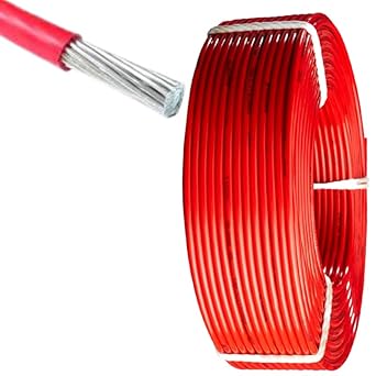 Drumstone(10 years warranty) Aluminium Wires 25mm for Domestic and Industrial Electric Connections up to 1500 watts 50 Meter (Red)