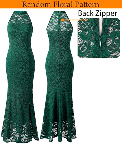 Image of VFSHOW Womens Formal Sexy Halter High Slit Prom Wedding Guest Maxi Dress 2023 Illusion Sweetheart Neckline Evening Long Gown