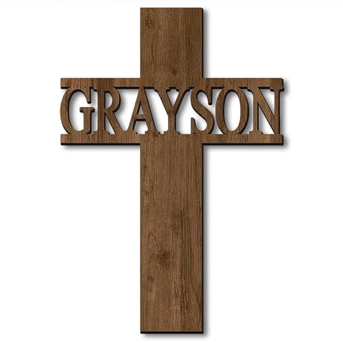 Personalized Baptism Cross wood sign, Wooden sign Baptism gifts for kids, Christening gift for godson boys girls, Baby baptism cross, Crosses for children, Dedication wood sign cross Baptism sign2