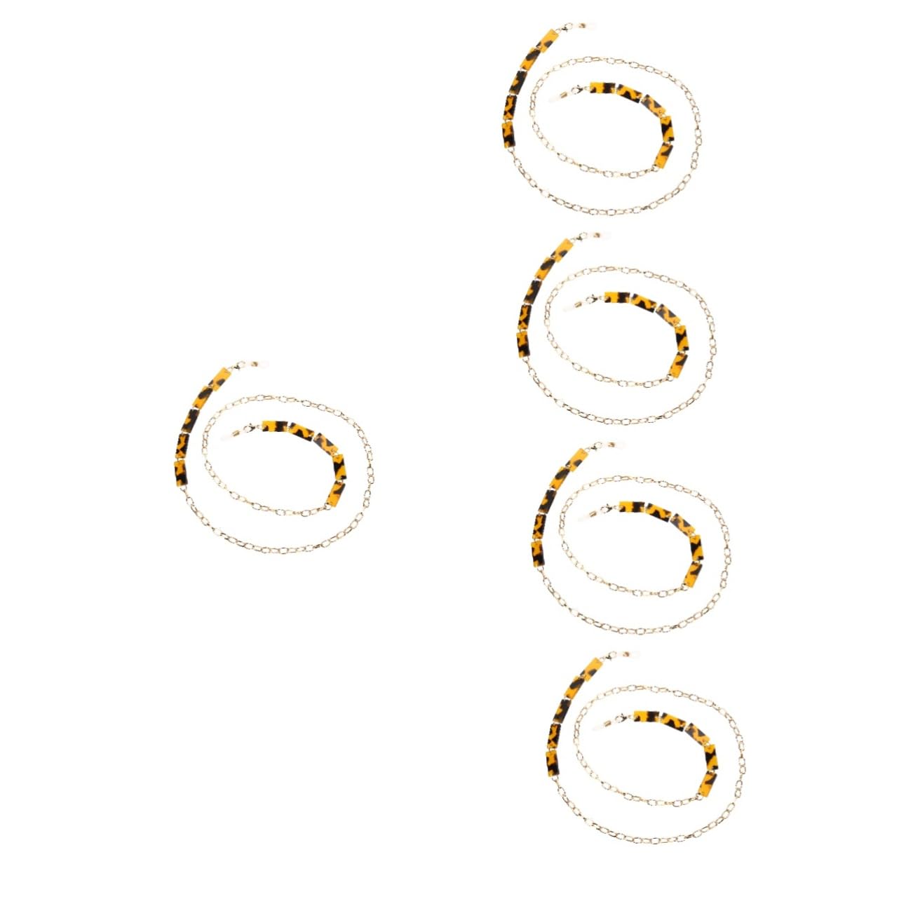 FOMIYES Catena di occhiali da esterno catena porta occhiali da sole rosa catena di occhiali d'oro Cinghie fermaocchiali antiscivolo catena di occhiali da sole Rame Orange