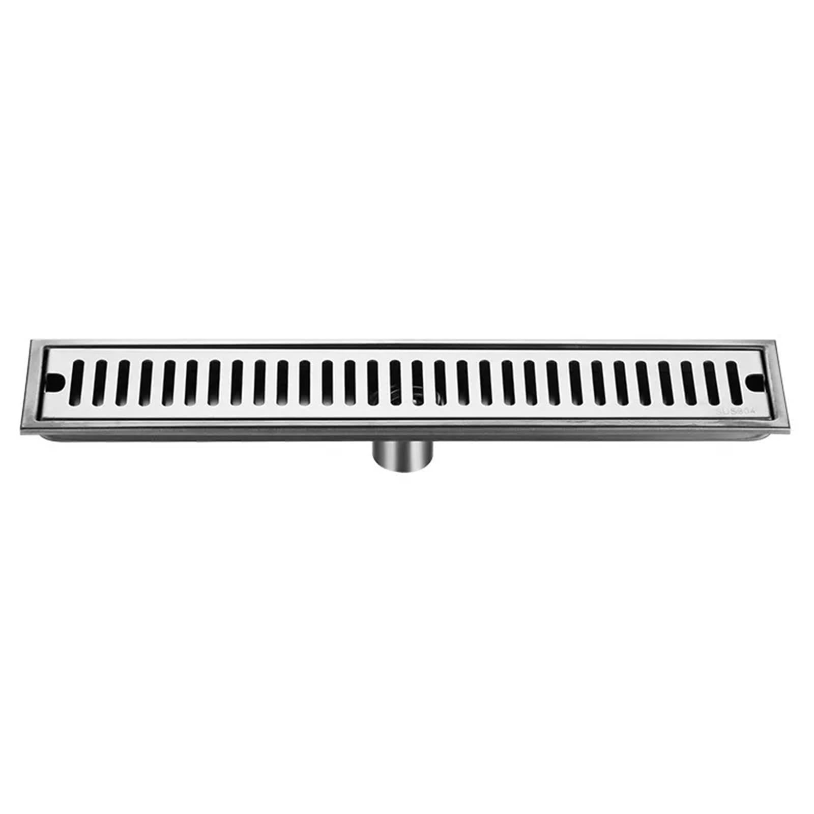 Sumidero Terraza Desagüe de suelo for ducha baño acero inoxidable 10 cm ancho con desodorante desplazamiento(10x60cm C)