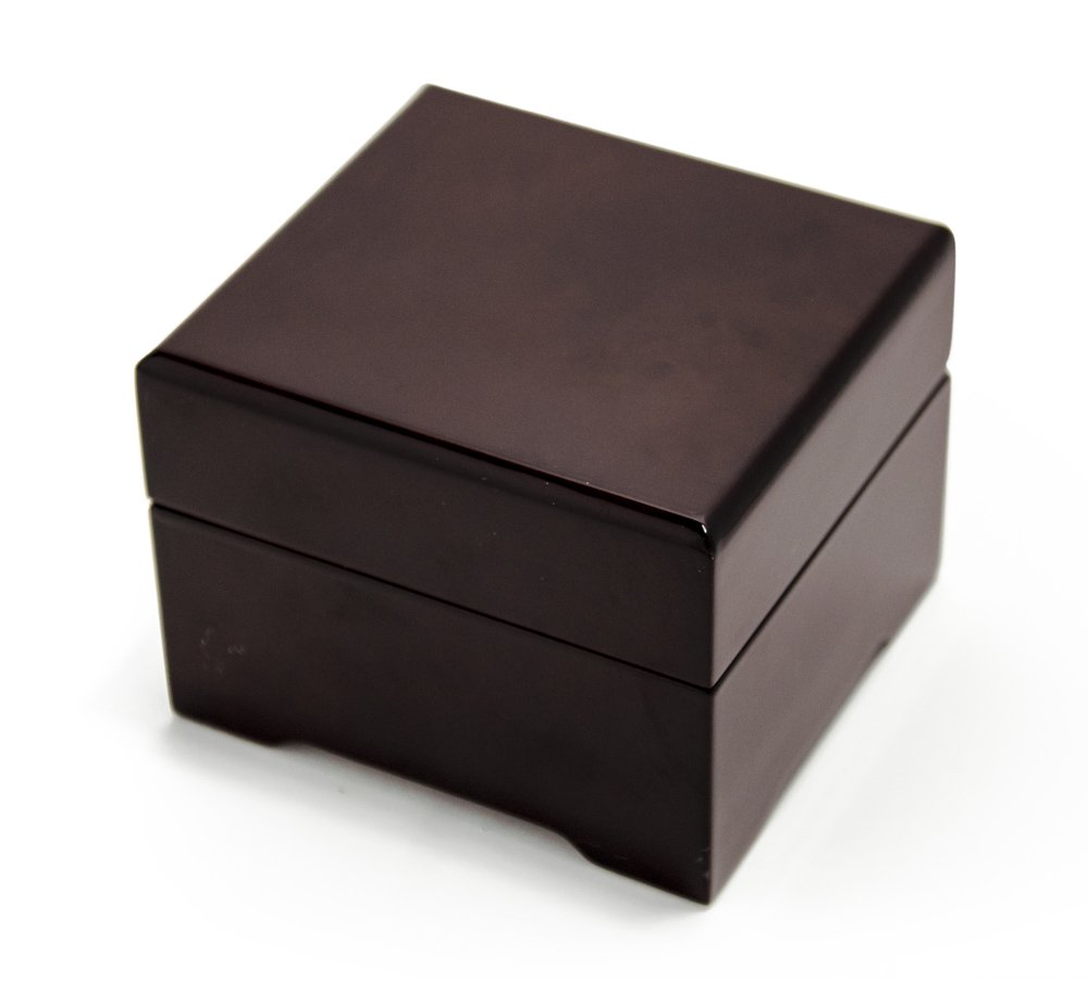 Contemporary Hi Gloss Trendy Modern 18 Note Music Jewelry Box - Many Songs to Choose - Clair de Lune