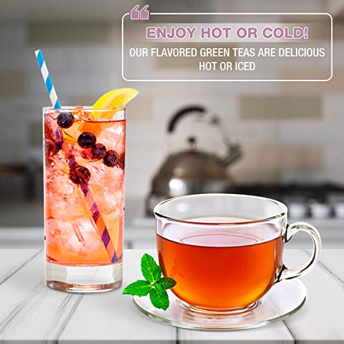 Image of Brew La La Organic Green Tea - Passionfruit Flavor - 50 Tea Bag Tin - Low Caffeine - USDA Certified Organic