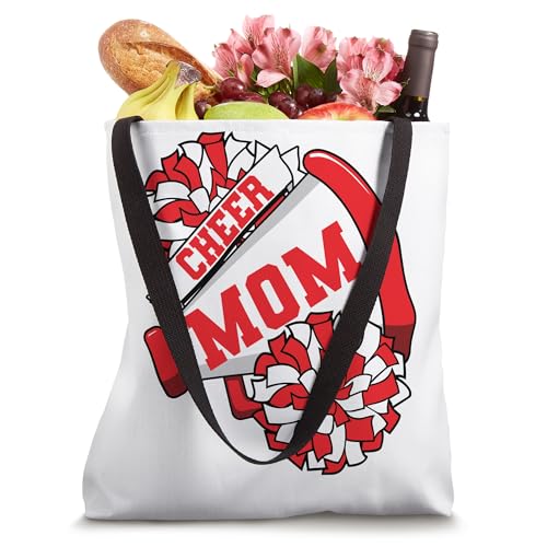 Bolso Tote rojo Cheer Mom para mamá orgullosa miniatura 4