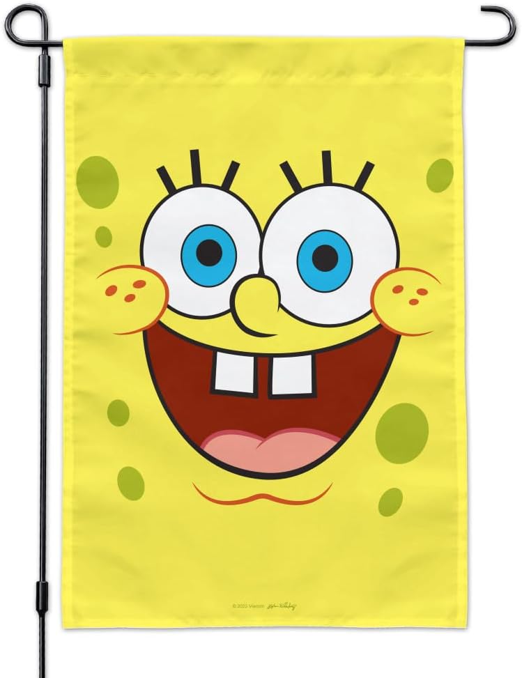 SpongeBob Goofy Smile Face Garden Yard Flag