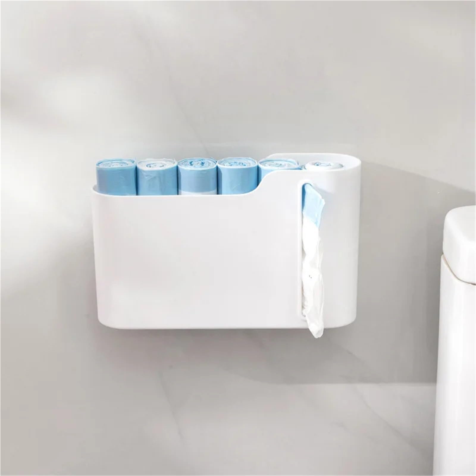 Caja de Almacenamiento Bolsas plástico, contenedor Bolsa Basura Multifuncional, Soporte for, Organizador gabinete montado en la Pared, 2 uds