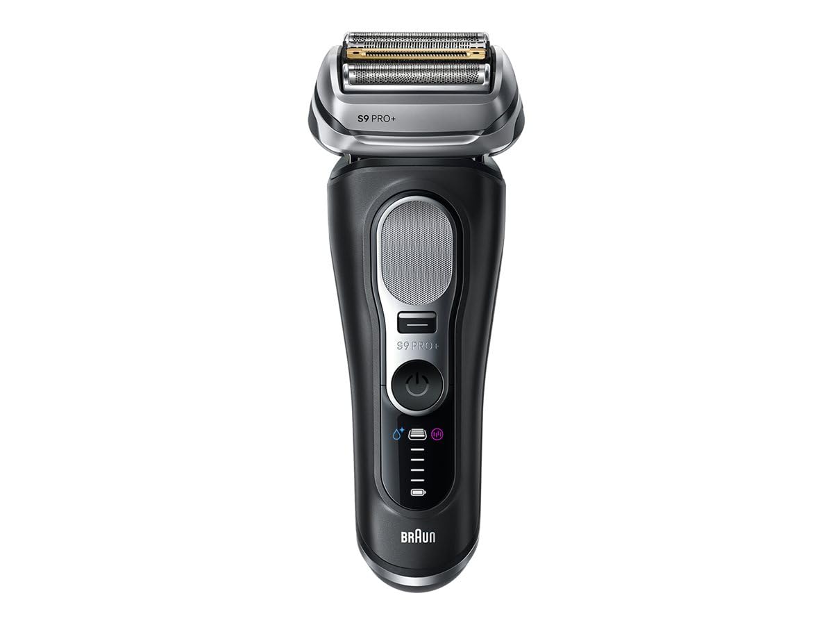 Braun Rasoir électrique pour homme Series 9 PRO+, 9600S, noir - Rasoir électrique avec 5 + 1 lames ultra fines, tondeuse à barbe avec batterie de 60 min, étanche, fabriqué en Allemagne, étui inclus