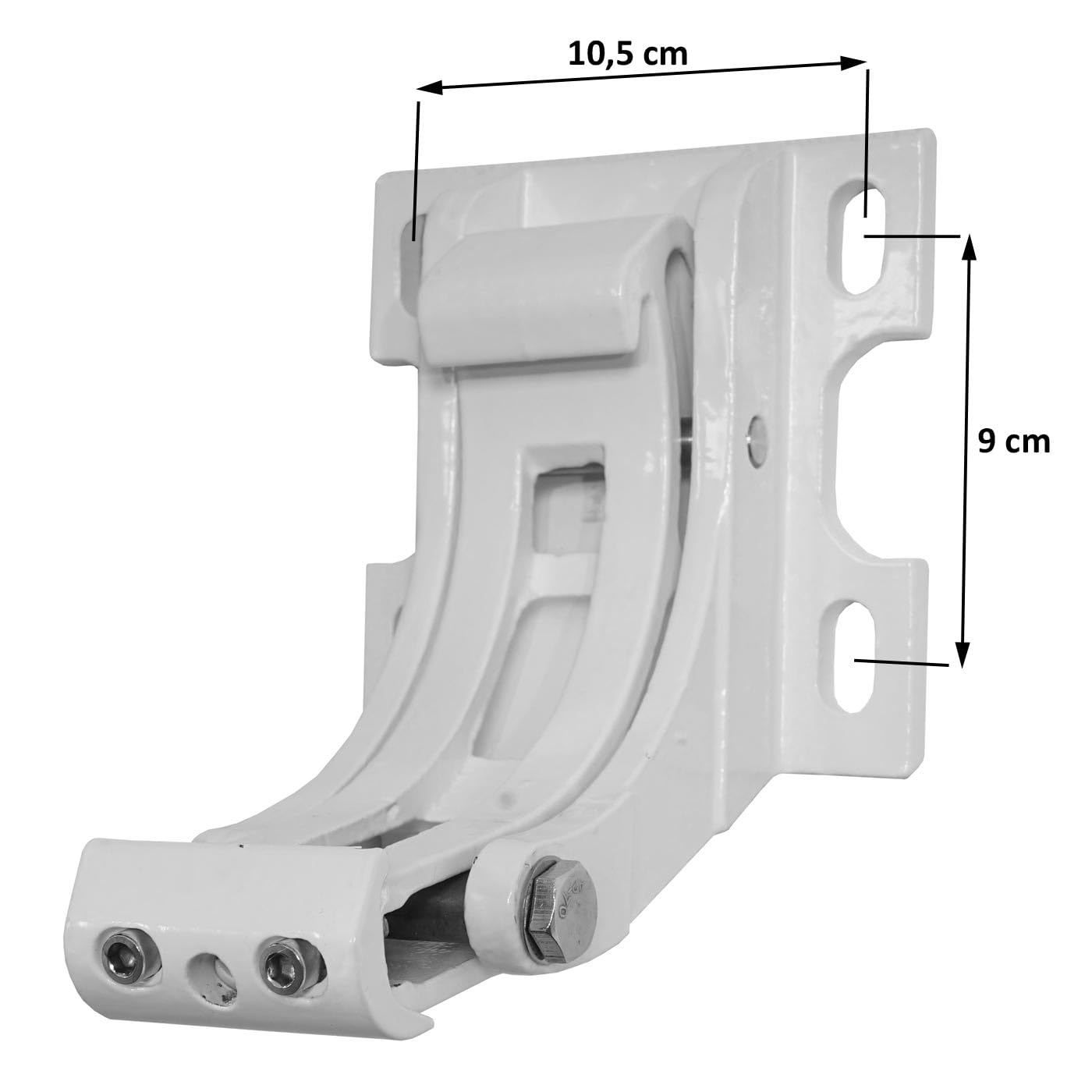 Mendler 3 x uchwyt ścienny do markizy T124, konsola ścienna adapter do montażu na ścianie ~ antracyt